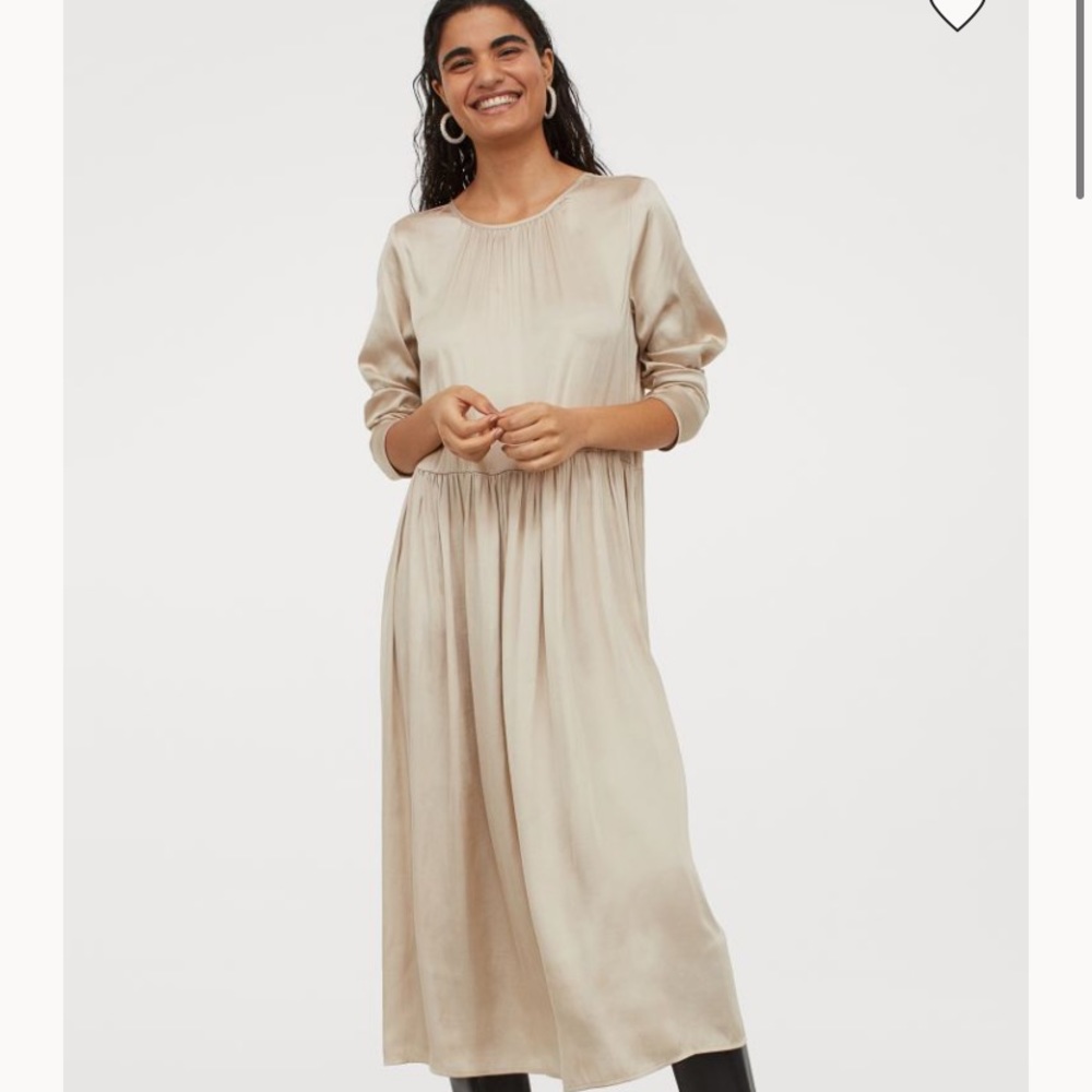 H&M light beige Calf-Length Dress